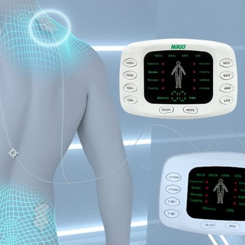 Máy Massage Xung Điện Nikio NK-105 - Thiết Bị Chăm Sóc Sức Khỏe Toàn Thân với 4 Miếng Dán và Dép Massage Chân, Tích Hợp 8 Chế Độ Thư Giãn