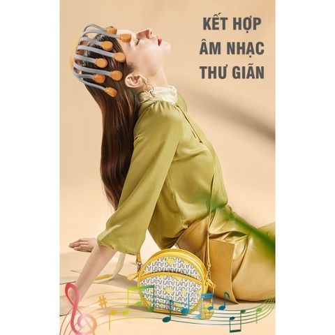 Máy Massage Đầu Bạch Tuộc Nikio NK-113 - Thiết Kế 3D, Công Nghệ Rung, 20 Chân Massage, Kích Thích Tuần Hoàn Máu, Thư Giãn Tinh Thần