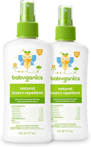 (Có bill nhập) Xịt chống muỗi, côn trùng Babyganics dành cho trẻ - hàng Mỹ - 177ml