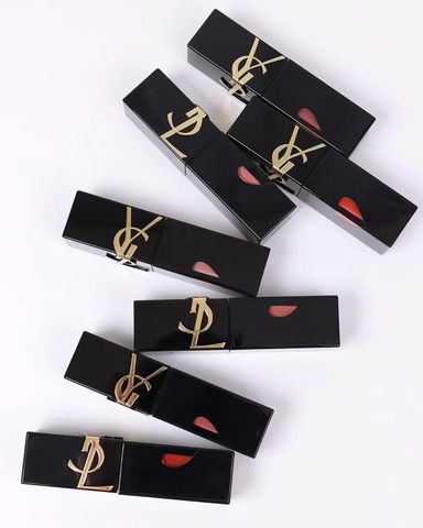 Son YSL Vinyl Cream Lip Stain 5.5ml - Mẫu Mới 2024 với 3 Màu Đỏ Cam Gạch, Hồng Cánh Đào, Hồng Cam Đất - Son Lì Chất Lượng Cao