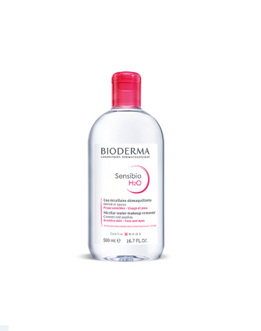 Dung dịch tẩy trang Micellar Bioderma Sensibio H2O 500ml - Làm sạch da mặt và mắt, phù hợp với mọi loại da, an toàn cho da nhạy cảm.