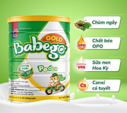 Sữa Babego Gold Giúp Bổ Sung Dinh Dưỡng Cho Trẻ Lon 800g