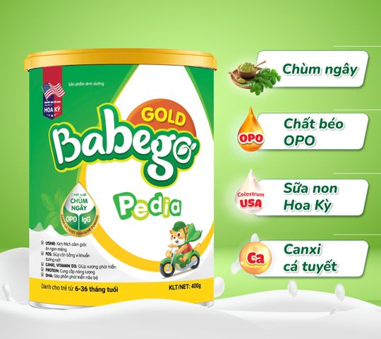 Sữa Babego Gold Giúp Bổ Sung Dinh Dưỡng, Hỗ Trợ Tăng Cân Lon 400g