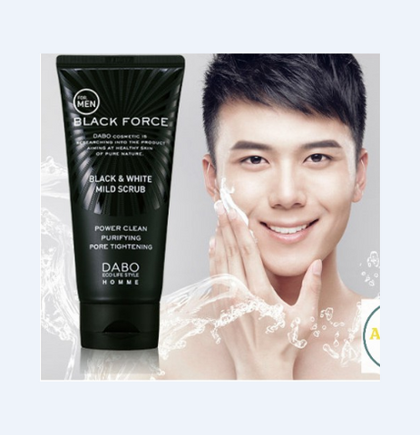 Sữa Rửa Mặt Nam Dabo Black Force 120ml - Trắng Da, Sạch Mụn, Hương Nam Tính, Xuất Xứ Hàn Quốc, Dành Cho Da Nhờn Mụn