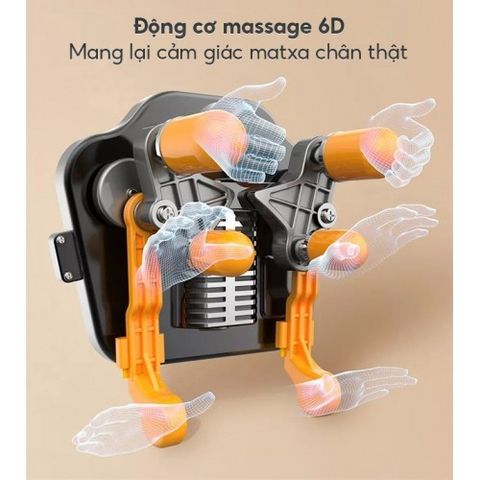 Máy massage cổ vai gáy Nikio NK-138 pin sạc - Xoa bóp day ấn 6D