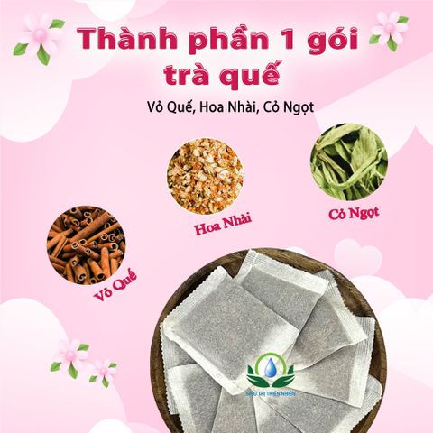 Trà Vỏ Quế Giảm Mụn - Hộp 30 Túi Lọc 3g Thảo Dược Chống Đầy Hơi - Siêu Thị Thiên Nhiên