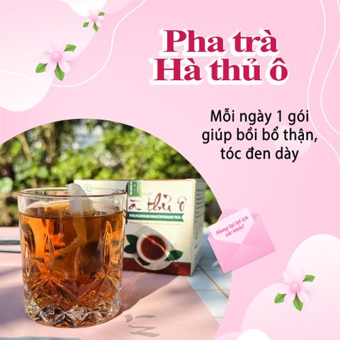 Trà Hà Thủ Ô Siêu Thị Thiên Nhiên Hộp 30 Túi Lọc x 3g - Thảo Dược Hỗ Trợ Bồi Bổ Thận và Kích Thích Mọc Tóc
