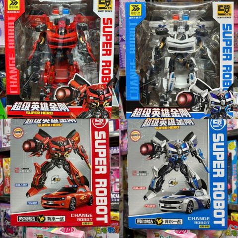 Đồ chơi lắp ghép robot biến hình xe ô tô 666-83 chọn màu ngẫu nhiên super robot change Hero