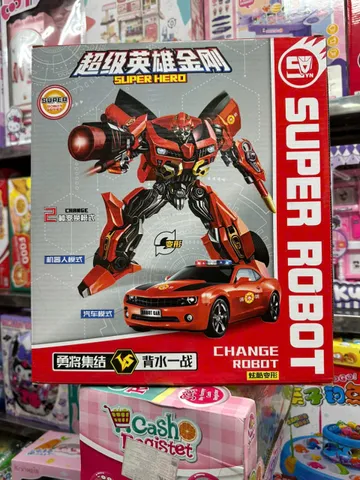 Đồ chơi lắp ghép robot biến hình xe ô tô 666-83 chọn màu ngẫu nhiên super robot change Hero