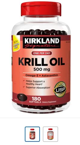 Viên uống dầu nhuyễn thể ( dầu tôm) Kirkland Signature Krill Oil 500mg