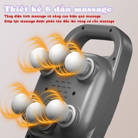 Máy massage lưng Nikio NK-272 PRO - Đấm lưng 6 đầu, 9 chế độ, 20 cường độ, pin sạc 2000mAh, thư giãn và giải tỏa căng thẳng hiệu quả