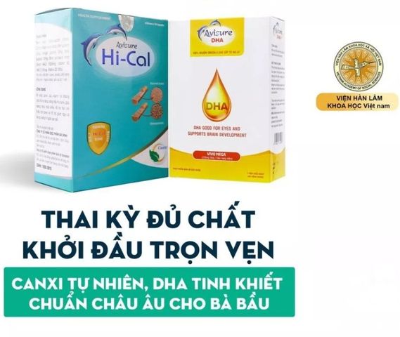 Combo Canxi Hữu Cơ và DHA Avisure cho Bà Bầu – Hỗ trợ Phát Triển Não Bộ và Thị Giác cho Mẹ và Bé