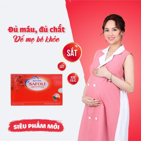 Sắt Safoli Avisure - Bổ sung Sắt và Acid Folic Cho Bà Bầu, Phụ Nữ Sau Sinh và Người Thiếu Máu - Hộp 30 Viên