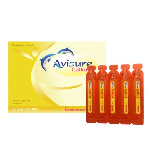 Canxi cho bé Avisure Calkid bổ sung canxi hữu cơ và D3 giúp trẻ cao lớn vượt trội 30 ống