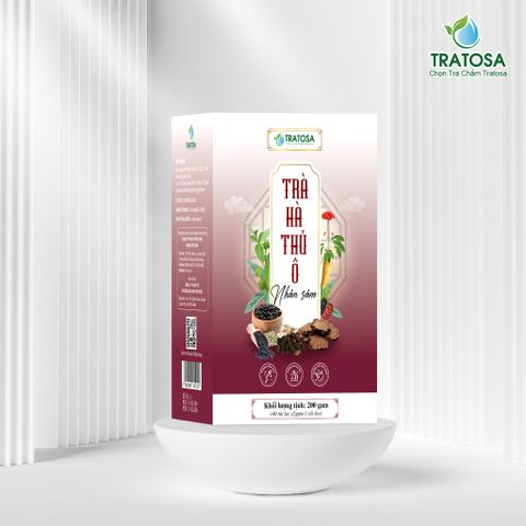 Trà Hà Thủ Ô Nhân Sâm 9 Vị - Giúp Mọc Tóc Nhanh và Đen Tóc Tự Nhiên - Thảo Dược Tăng Cường Sức Khỏe Tóc 40 Túi Lọc
