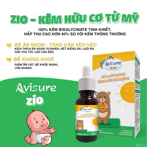 Bộ Bổ Sung Vitamin và Khoáng Chất Avisure Cho Trẻ - Safoli Drop Hỗ Trợ Thiếu Máu và Zio Tăng Cường Phát Triển Sức Khỏe
