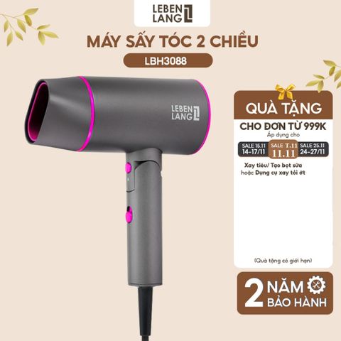 Máy Sấy Tóc Di Động Lebenlang LBH3088 2100W - Thiết Kế Gấp Gọn, Công Nghệ Ion Chống Xơ Rối, Dễ Dàng Mang Đi Du Lịch