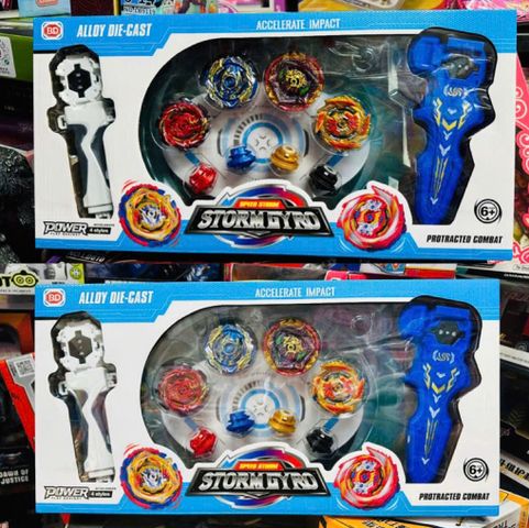 Đồ Chơi Con Quay 329-62 Có Tay Cầm và Sàn Thi Đấu - Alloy Die Cast Speed Storm Gyro Thú Vị Cho Trẻ Em