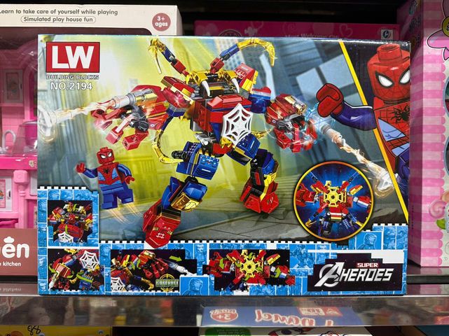 Đồ chơi lắp ráp Lego Siêu Anh Hùng - Spider-Man 2194-1 & Iron Man 2194-2 - Quà tặng fan Marvel hoàn hảo