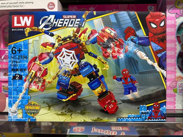 Đồ chơi lắp ráp Lego Siêu Anh Hùng - Spider-Man 2194-1 & Iron Man 2194-2 - Quà tặng fan Marvel hoàn hảo