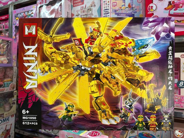 Mega Bloks Đồ chơi lắp ráp chủ đề Ninja rồng vàng MG1050 612pcs - Phát triển tư duy logic - Giáo dục sáng tạo