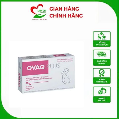 OVaQ Plus bổ trứng, điều dâu, đẹp niêm mạc hỗ trợ bổ sung dưỡng chất trước khi mang thai