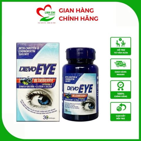 Viên Bổ Mắt DEVOEYE - Cải Thiện Thị Lực, Giảm Mỏi Mắt, Bảo Vệ Mắt Khỏi Tia UV và Ánh Sáng Xanh, Hỗ Trợ Sức Khỏe Toàn Diện