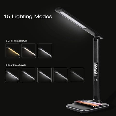 Đèn Học Chống Cận Wilit U13AQ - Đèn Bàn Thông Minh Sạc Không Dây, Điều Chỉnh Ánh Sáng 3 Chế Độ, Thiết Kế Sang Trọng