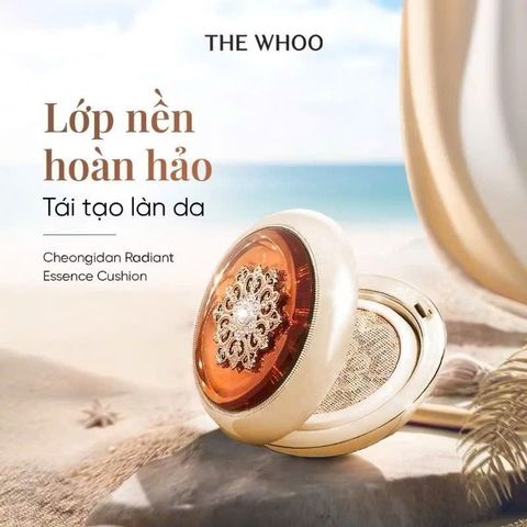 Phấn Nước Dưỡng Da Chống Nhăn WHOO CGD Essence Cushion 15g x 2 - Chống Nắng SPF 50+/PA+++ - Lớp Nền Hoàn Hảo, Nuôi Dưỡng Da