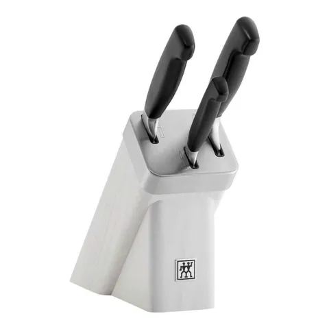 Bộ Dao Tự Mài Zwilling Vier Sterne Four Star Set 4 Đốc Màu Trắng - Dao Gọt, Dao Nhà Bếp và Dao Đầu Bếp Made in Germany