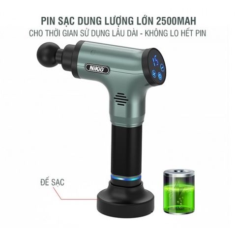 Súng massage cầm tay 6 tốc độ Nikio NK-172