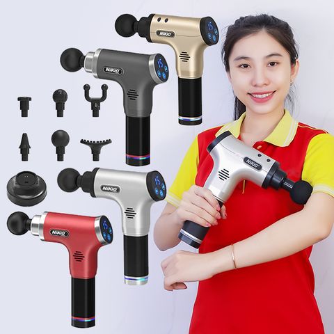 Súng massage cầm tay Nikio NK-171 - Sạc chạm thông minh, 6 đầu matxa độc đáo