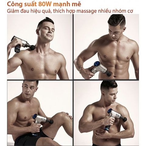 Súng massage cầm tay Nikio NK-171 - Sạc chạm thông minh, 6 đầu matxa độc đáo