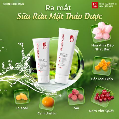 Sữa Rửa Mặt Sắc Ngọc Khang 100g - Làm Sạch Da, Ngừa Nám, Tàn Nhang, Chăm Sóc Da Dịu Nhẹ Cho Nam Nữ