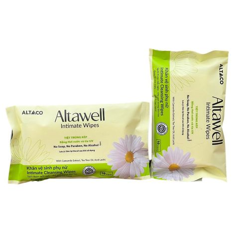 Khăn Ướt Vệ Sinh Phụ Nữ Altawell - Hộp 20 Gói, Chiết Xuất Tự Nhiên, Thoải Mái Sạch Sẽ Mỗi Ngày, Tiện Dụng Mang Theo