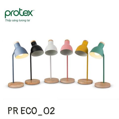 Đèn Học Chống Cận LED Protex PR-ECO.02 - 3 Chế Độ Ánh Sáng, Đui E27, Chất Liệu Sắt Gỗ, Bảo Hành 24 Tháng