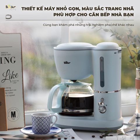Máy Pha Cà Phê Mini Bear SB-CF06A 600ml - Thiết Kế Gọn Nhẹ, Chất Liệu Thủy Tinh An Toàn, Dễ Dàng Điều Chỉnh Hương Vị