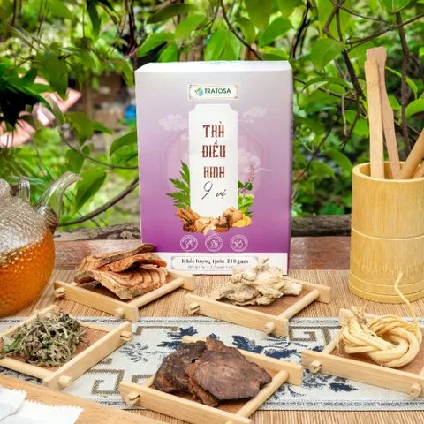 Trà điều kinh TRATOSA 9 vị  giúp điều hòa kinh, giảm đau bụng 194852