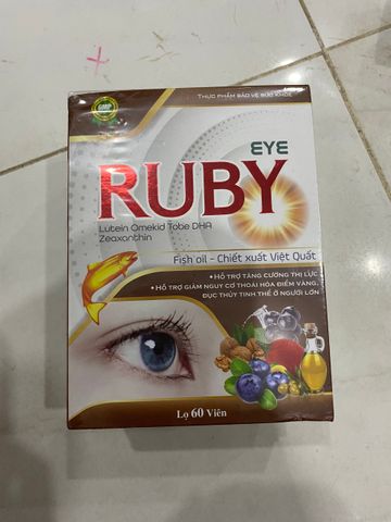 Viên Uống Hỗ Trợ Bổ Mắt Eye Ruby - Cải Thiện Thị Lực, Giảm Thoái Hóa Điểm Vàng và Đục Thủy Tinh Thể cho Người Lớn
