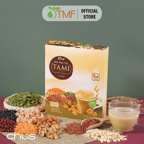 Bột ngũ cốc nảy mầm Tami 126g 7 gói TÂM MINH FOODS ít ngọt dinh dưỡng giảm cân ăn kiêng