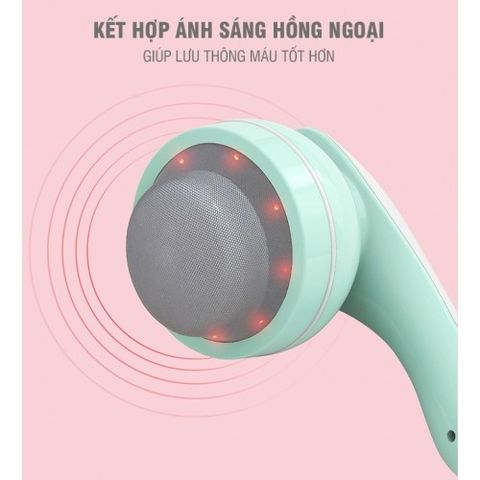Máy Massage Cầm Tay Puli PL-664AC4 - 5 Kiểu Rung, 4 Đầu Massage, Thư Giãn Cơ Bắp, Giảm Đau Nhức Hồng Ngoại Thông Minh