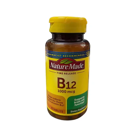 Viên Bổ Sung Vitamin B12 Nature Made 1000mcg – 60V/75V