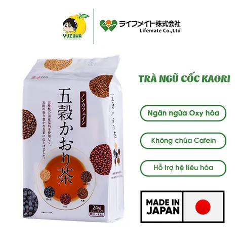 Trà Ngũ Cốc Kaori Nhật Bản - Thức Uống Dinh Dưỡng Hạt Tự Nhiên (7g × 24 Túi) - Lành Mạnh Cho Cả Gia Đình