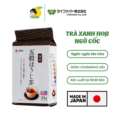 Trà Xanh Hoji Ngũ Cốc 24 Túi - Trà Rang Hương Vị Đặc Biệt Không Chứa Cafein - Sản Phẩm Từ Thiên Nhiên Nhật Bản