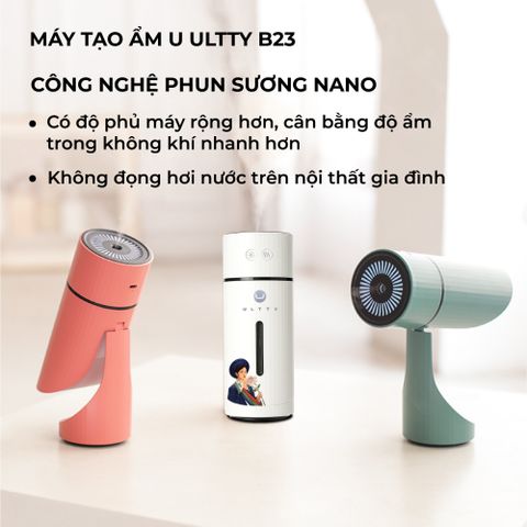 Máy Tạo Ẩm Không Dây ULTTY B23 - Công Nghệ Phun Sương Nano, Thiết Kế Nhỏ Gọn, Phù Hợp Gia Đình và Văn Phòng, Bảo Hành 18 Tháng
