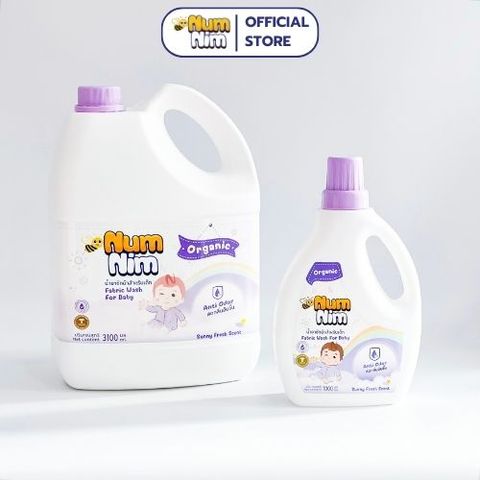 Nước Giặt Cho Bé NumNim Thái Lan 3.1L - Khử Mùi Hiệu Quả, Thành Phần Hữu Cơ, Dịu Nhẹ, An Toàn Cho Trẻ 0-5 Tuổi