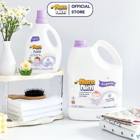 Nước Giặt Cho Bé NumNim Thái Lan 3.1L - Khử Mùi Hiệu Quả, Thành Phần Hữu Cơ, Dịu Nhẹ, An Toàn Cho Trẻ 0-5 Tuổi