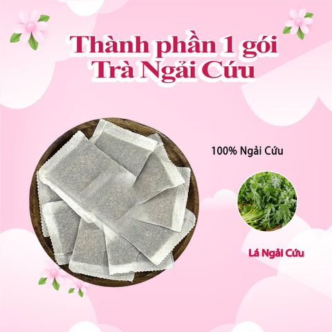 Trà Ngải Cứu Giảm Đầy Hơi - Hộp 30 Gói Túi Lọc Thảo Dược Tự Nhiên, Hỗ Trợ Tiêu Hóa, Bổ Dưỡng Sức Khỏe
