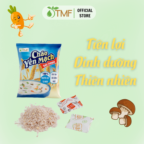 Cháo Yến Mạch Gạo Lứt Giảm Cân Ăn Liền Tâm Minh - Thực Phẩm Dinh Dưỡng Tiện Lợi Chay Mặn, Chỉ 3 Phút Nấu Nóng Hổi