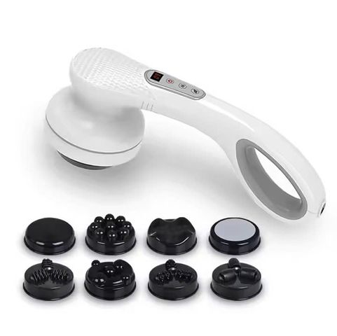 Máy massage cầm tay Puli PL-667DC3 - 8 đầu, 5 chế độ massage và nhiệt hồng ngoại, giảm đau hiệu quả, pin sạc tiện lợi, thiết kế hiện đại